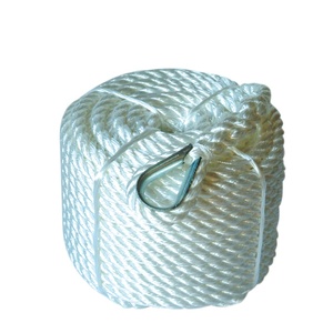 Halat üreticisi JINLI en çok satan 3 Strand bükülmüş naylon/Polyester palamar halatı vinç çapa hattı naylon yüksük ile palamar için - Product Image 1