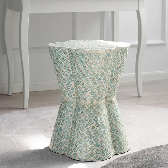 Exotic Design Luxury Furniture Mother of Pearl Coffee Table Mother of Pearl Inlay Table Mother of Pearl Stool