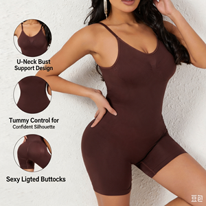 Combinaison gainante une pièce pour femme <span class=keywords><strong>grande</strong></span> <span class=keywords><strong>taille</strong></span>, effet ventre plat, modelage des hanches et soutien de la poitrine - Product Image 4