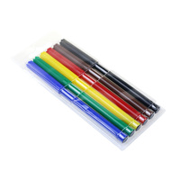Ensemble de stylos aquarelle professionnels BECOL, 6 couleurs, pointe feutre non toxique, écologique, marqueur de dessin pour étudiants, stylo pour enfants