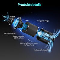 Ventilateur de gaine EC en ligne OEM/ODM d'usine avec filtre à charbon intégré, électrique, débit d'air 395 CFM, 110-240V pour l'élimination des odeurs dans les tentes de culture