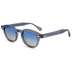 Lunettes de soleil rondes de haute qualité personnalisées faites à la main Lunettes de soleil en acétate classiques et uniques <span class=keywords><strong>TAC</strong></span> - Product Image 6