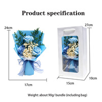 3 Manta Soap Rose Bouquet Babys Breath Aroma Tahan Lama Tidak Pernah Layu Tas Kaca Hadiah Hari Ibu Wisuda Buatan Tangan Lembut