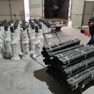 4 m avrupa açık klasik dekoratif alüminyum siyah dökme demir alçak gerilim baba e27 Led bahçe lambası parkı çim ayakta Lig - Product Image 5