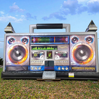 Boom Box Bounce House des années 80 PVC Party Location Equipment Play Ground Bouncer Commande minimum 1 pièce