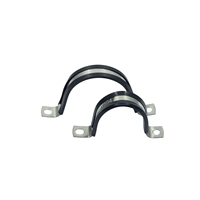 Collier de serrage en acier inoxydable 304 avec revêtement en caoutchouc, attache de tuyau en U pour tuyau PVC, fixation de câble de tube métallique