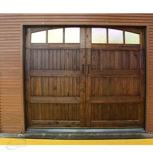 ANDEXIN <span class=keywords><strong>Porte</strong></span> <span class=keywords><strong>de</strong></span> <span class=keywords><strong>garage</strong></span> sectionnelle à économie d'énergie 9x8 aspect bois <span class=keywords><strong>de</strong></span> noyer noir, portes <span class=keywords><strong>de</strong></span> <span class=keywords><strong>garage</strong></span> coulissantes avec fenêtres doubles en verre sur le dessus - Product Image 1
