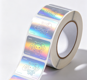 Étiquettes de sécurité holographiques laser imperméables, résistantes aux rayures, avec code QR et code-barres pour console de jeu et manette - Product Image 1
