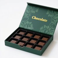 Barre de Chocolat Recyclable Personnalisée Truffes Boîte d'Emballage Cadeau Magnétique Fait à la Main Boîte de Chocolat Valentine Avec Insert