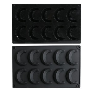 Moon Cake Mold Crescent Shape 10 Cavity Silicone Cake Mold For Baking Desserts - Product Image 4