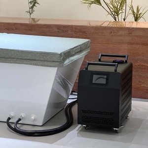 Factory Direct Sale Acrylic Ice Bath Freestanding Cold Plunge Tub For Indoor Outdoor With LED Light