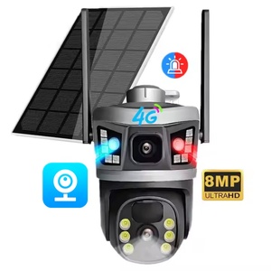 V380Pro Solar 4K 4G Sim 8MP Dual Lens <b>Wireless</b> WiFi Surveillance <b>Cameras</b> PIR Detect Outdoor PTZ <b>Wireless</b> Network Camera Security - Product Image 1