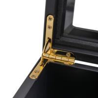 Boîte à thé en bois de bambou naturel personnalisée avec séparateur de couvercle transparent pour le stockage des sachets de thé