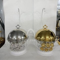 Ensemble de réchauds ronds de luxe 8L sur mesure en acier inoxydable pour banquets de luxe, hôtels, mariages et traiteurs