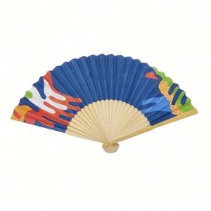 Abanico de Papel Personalizado de 21 cm o 23 cm, Abanico de Bambú para Fiestas o Publicidad - Product Image 4