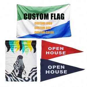 Custom Flag Print 2X3 Feet Factory Custom Logo Game <b>Party</b> Event Flag - Product Image 1