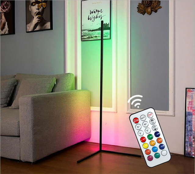 Modern Design RGB Ambient Led Concern Light Floor Lamp Standing Led Multi Color Remote Control USB Interface