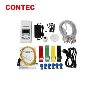 CONTEC ECG90A 24 ساعة رصد الرقمية المحمولة المحمولة 12 الرصاص هولتر ماكينة عمل مخطط كهربية القلب