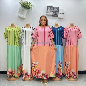 Vente directe usine – Nouvelle robe décontractée plissée pour femme grande taille, imprimé arabe du Moyen-Orient, coupe-vent extensible dans les quatre sens - Product Image 3