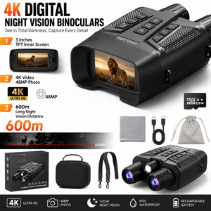 Z060 Nuevos Binoculares de Visión Nocturna Tácticos 4K a Prueba de Agua con Infrarrojos Digitales 8X para Caza, Telescopio Óptico OEM con Alcance de 0.5M-600M - Product Image 1