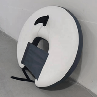 Bateau miniature compact rond à moteur électrique gonflable léger pour la pêche avec siège