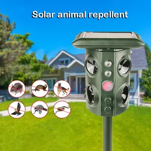 Siêu âm rodent Repeller công suất cao Bird Repeller năng lượng mặt trời Powered Animal Repellent với 4 to hơn