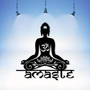 <span class=keywords><strong>ของ</strong></span>ตกแต่งผนังโลหะ<span class=keywords><strong>พระพุทธ</strong></span>รูปวินเทจ 1 ชิ้น ทำจากเหล็กกันสนิม รูปดอกบัวนั่งสมาธิ เหมาะสำหรับตกแต่งห้องโยคะ <span class=keywords><strong>ของ</strong></span>ขวัญทางจิตวิญญาณ - Product Image 1