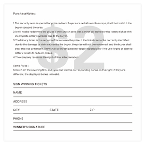 Carte de jeu de loterie carrée personnalisée à gratter impression couleur de n'importe quelle taille conception de carte de <span class=keywords><strong>Loto</strong></span> bricolage à gratter billets de loterie - Product Image 6