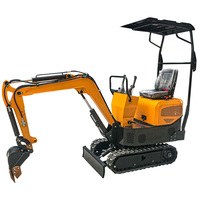 Mini Excavator Loader 900kg, Micro Tracked Backhoe Crawler untuk Konstruksi Perkotaan, Mesin Changchai EPA, Bucket KYB 0.25CBM