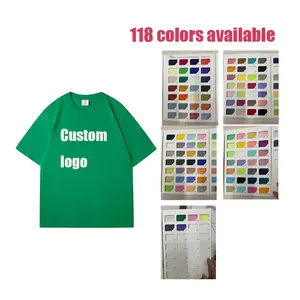 Custom Logo 100% Cotton High Quality Premium Black Tshirt Personalize T Shirt Fitted Graphic Print Boxy Cotton T-shirts