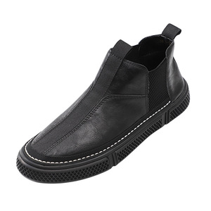 वसंत और शरद ऋतु के नए पुरुषों के आरामदायक और आरामदायक आउटगोइंग शॉपिंग, मिड टॉप लेसिंग फैशन चमड़े के जूते - Product Image 6