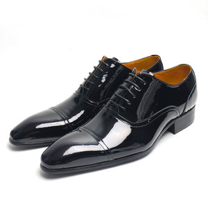Zapatos de Vestir Formales Cómodos de Cuero Genuino para Oficina y Negocios, Hechos a Mano con Cuero Patentado, Precio de Fábrica al por Mayor - Product Image 5