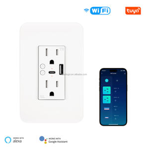 SLS WiFi Smart Power Prise murale Type C USB Double prise <span class=keywords><strong>de</strong></span> courant Prise Alexa et Google Prise en charge Conception séparée indépendante Type <span class=keywords><strong>de</strong></span> prise américaine - Product Image 2