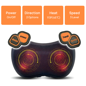 <strong>Shiatsu</strong> <strong>Neck</strong> Massage Pillow with Heating, Home/Office/Car Pillow <strong>Massager</strong>, Electric Massage Pillow for Pain Relief - Product Image 2