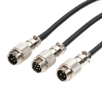 Paire simple mâle à femelle GX12 16-2P 3M 3 4 5 6 Adaptateur automobile en PVC Prise d'aviation Fil de connexion à 8 conducteurs Garantie de 3 ans