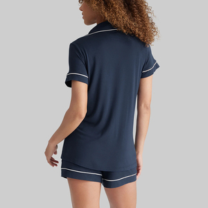 Beefey estate <span class=keywords><strong>leggero</strong></span> e traspirante elegante e confortevole set di <span class=keywords><strong>pigiama</strong></span> da <span class=keywords><strong>donna</strong></span> con elastico in vita a maniche corte - Product Image 2