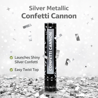 Fabricants de canons à confettis portatifs réutilisables, écologiques, populaires, de qualité supérieure, en argent métallisé, pour événements et fêtes