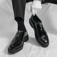 Chaussures Richelieu en Cuir Verni pour Hommes – Idéales pour Costume, Mariage et Affaires – Nouveau Style 2026