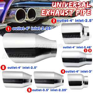 Silenciador de Escape Universal de 2'', 2.25'', 2.5'' y 3'', de Acero Inoxidable, con Diseño de Turbina, Resonador de Escape para Automóviles - Product Image 3