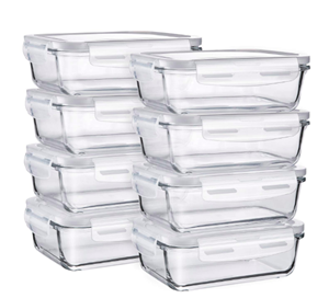 Glass Hộp Ăn Trưa lò vi sóng an toàn Bento Hộp Ăn Trưa với nắp thủy tinh thực phẩm container Set - Product Image 1