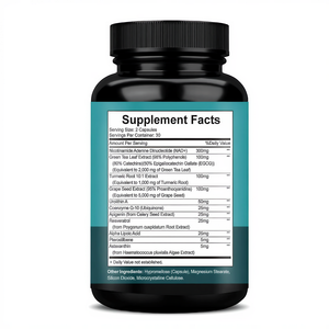 NAD+ 8457mg Complexo de Resveratrol Urolithin-a 60 Cápsulas Fórmula Avançada com COQ10 APIGENINA ALA PTEROSTILBENE ASTAXANTINA - Product Image 2