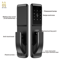 Cerradura Inteligente para Puerta de Casa de Alquiler con Contraseña, Seguridad Grado C, Puerta de Madera, Gestión Remota, Apartamento, Casa de Huéspedes, Cloud Tuya