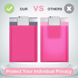 50 Pcs Pink Bubble Mailers 6x10 Self <b>Adhesive</b> Seal Shock <b>Resistant</b> Shipping Packaging - Product Image 2