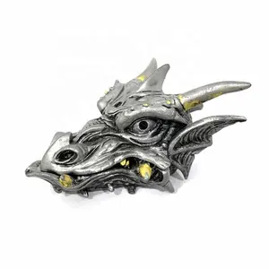 Caja de joyería de metal personalizada de alta calidad, anillo con forma de cabeza de dragón, para decoración de tocador