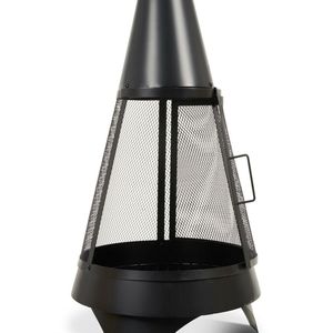 Steel Perforated <b>Log</b> Burner Mesh Chiminea Fire Pit with Poker for Outdoor Firewood Warming - Product Image 4