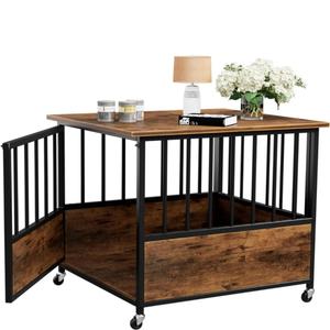 กรงสุนัขกรงสุนัขขนาดกลางใหญ่พร้อมกรงห้องน้ำกระท่อมสำหรับสัตว์เลี้ยงแบบหนาเรียบง่าย - Product Image 1