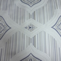 Tissu en polyester de qualité supérieure, motif orné bleu gris, pour literie de luxe, tissu de matelas jacquard tricoté