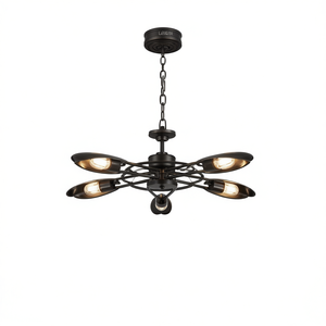 Lámparas de techo LED de 16 pulgadas, de metal, con 5 luces, diseño contemporáneo, iluminación para sala de estar - Product Image 1