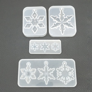 Bán nóng giáng sinh silicon khuôn mẫu bông tuyết nhựa khuôn nhựa Epoxy hình dạng tùy chỉnh khác nhau làm khuôn Silicone - Product Image 2
