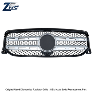 Grille de pare-chocs avant pour Mercedes Benz Classe GLB H247 180 200 250 <span class=keywords><strong>35</strong></span>, maille diamantée, lamelles argentées, remplacement <span class=keywords><strong>2021</strong></span>-2025, certifiée DOT - Product Image 1
